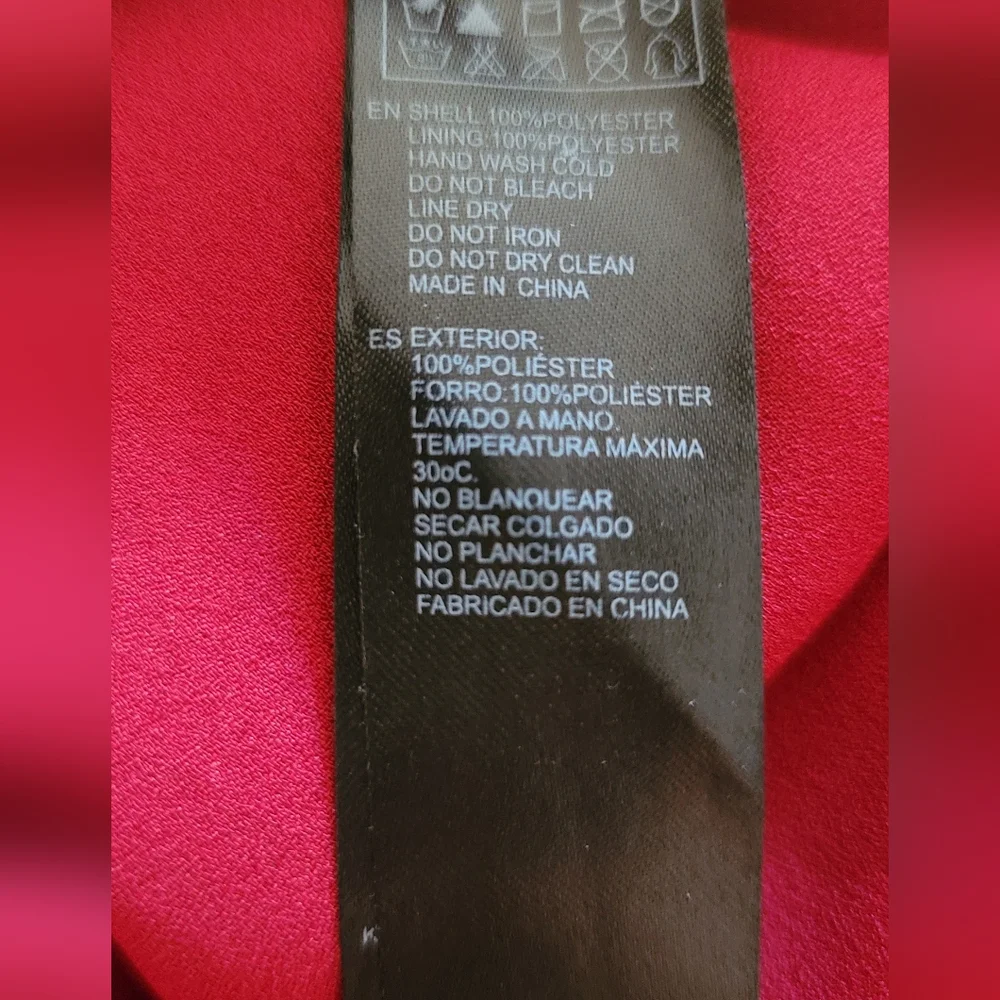 Love 21 Halter Dress Sz S Orange Gray & Cream W 24 P2P 16 L 19 - Picture 5 of 5